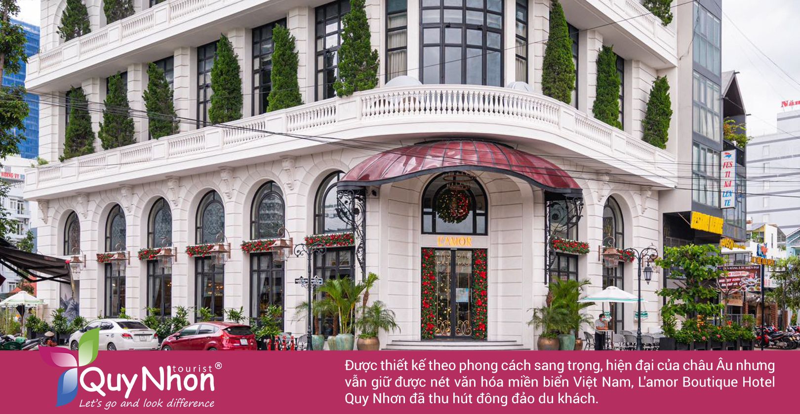 L'amor Boutique Hotel Quy Nhơn thu hút đông đảo du khách bởi vẻ đẹp sang trọng.